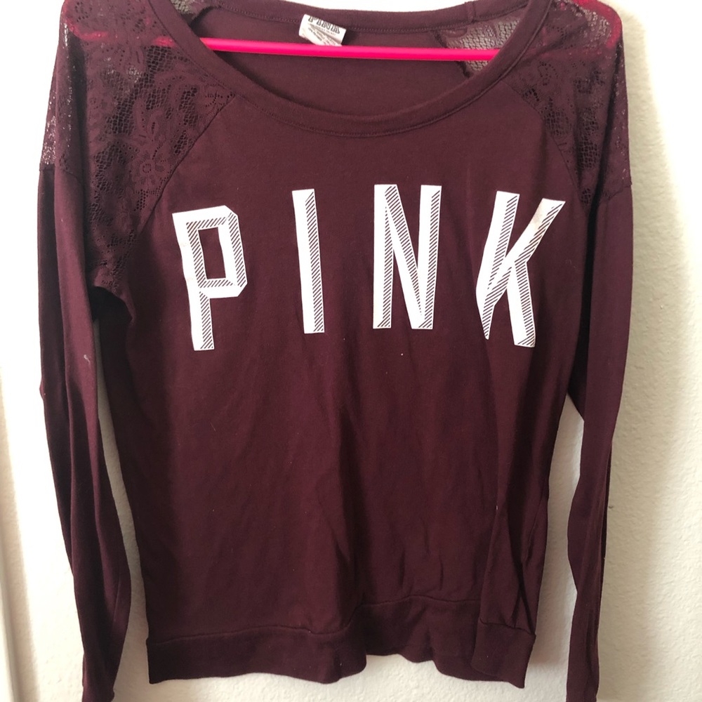 Pink lace long sleeve